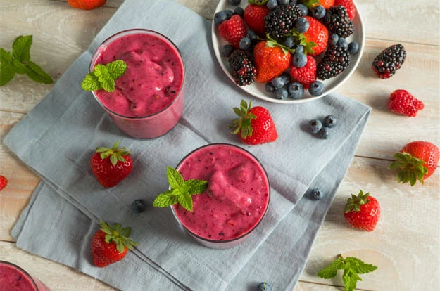 Recept för smoothie.